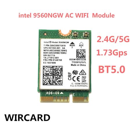 WIRCARD Dual Band Wireless AC 9560 for Intel 9560NGW 802.11ac NGFF Key ...