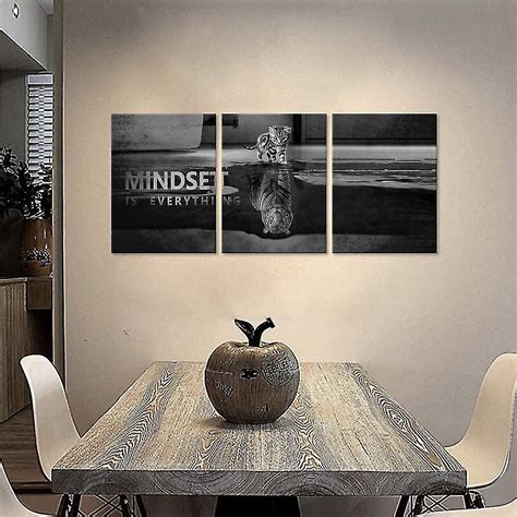 Mindset Is Everything Wall Art Funny Inspirational Canvas Pictures