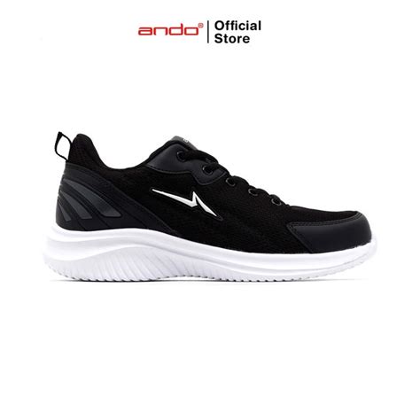 Jual Ando Official Sepatu Sneakers Lapaz Pria Dewasa Hitam Putih