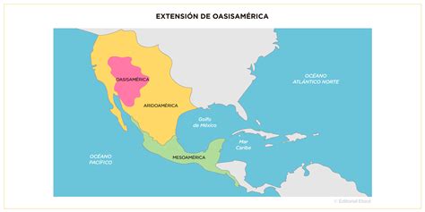 Mapa Para Colorear De Mesoamerica Aridoamerica Y Oasisamerica Mapa