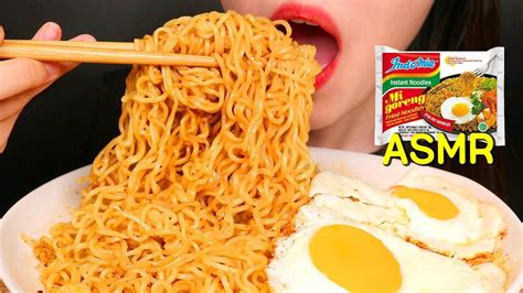 Asmr Indomie Mi Goreng Noodles 미고랭 라면 먹방 咀嚼音 ミゴレンラーメン Eating Sounds No