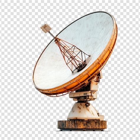 Большая антенна спутниковой тарелки на прозрачном фоне | AI ...