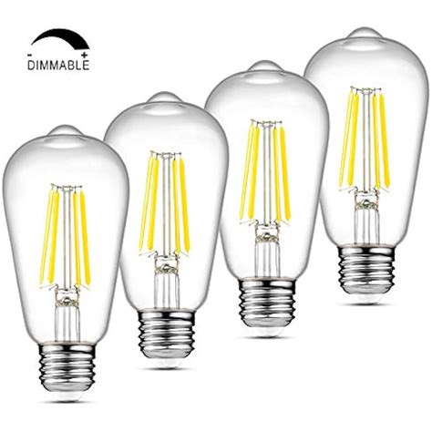 Dimmable Vintage LED Edison Bulbs 6W Equivalent 60W Bright Daylight