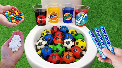 Football VS M M Candy Coca Cola Fanta Sprite Yedigün and Mentos in the