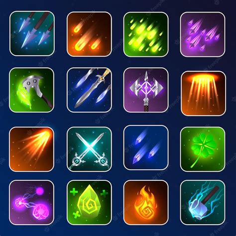 Premium Vector Rpg Game Icon Fantasy Game Icons Of Magic Spells And