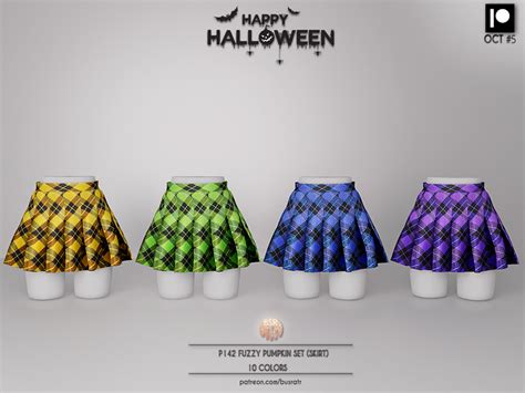 The Sims Resource Patreon Early Access Fuzzy Pumpkin Set Skirt P