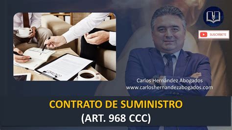 Contrato De Suministro Art C De Co Colombiano Youtube