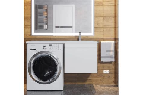 Тумба под стиральную машину Uperwood Magenta 60 см, подвесная, белая ...