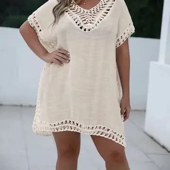 Bikini De Ganchillo Para Mujer T Nica De Playa De Talla Grande Traje De Ba O Ropa De