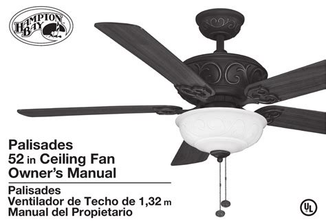 Hampton Bay Ceiling Fan Install Manual Ceiling Light Ideas