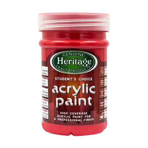 Heritage Pure Acrylic Paint Ml True Red Shop Today Get It