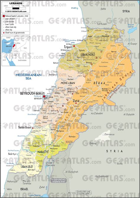 Carte Du Liban Plusieurs Cartes Du Pays Du Moyen Orient