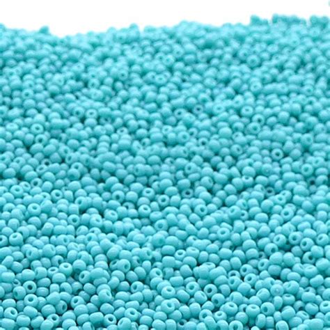 Preciosa Seed Beads 11 0 Opaque Blue Turquoise 20g Beads And