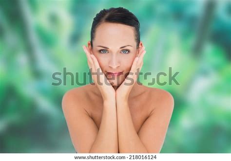 Beautiful Nude Brunette Posing Hands On Stock Photo 218016124 Shutterstock