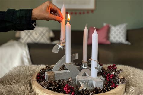 Diy Adventskranz Aus Beton Loumalou Ch