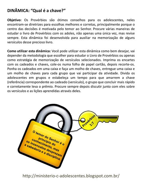 Dinamica A Oração É A Chave - Dinamica A Oração é A Chave - FDPLEARN