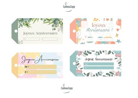 Etiquettes Anniversaire Adulte Gratuites - 2026 - CadeauZapp
