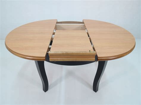 Купить L50 КРУГЛЫЙ СТОЛ Раздвижной Дуб + черный, диаметр 100 см: отзывы ...