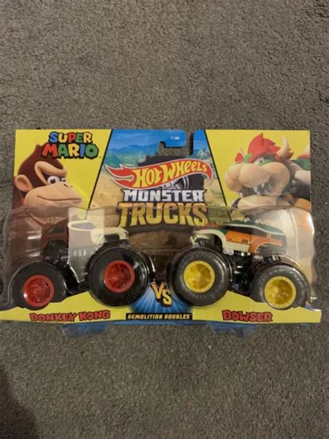 Hot Wheels Monster Trucks Super Mario Donkey Kong Bowser Brand New Picclick Uk