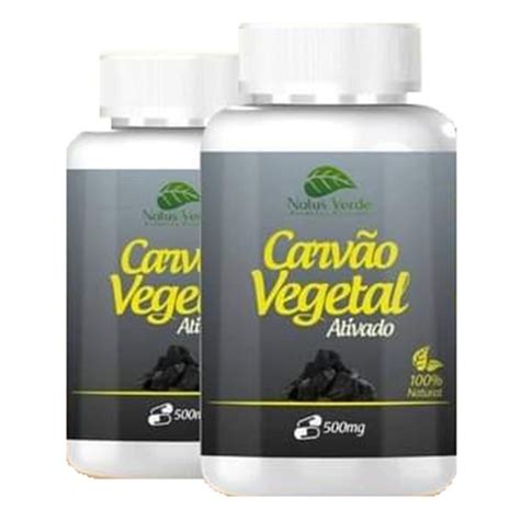 Carv O Vegetal Ativado Puro C Psulas Mg Shopee Brasil