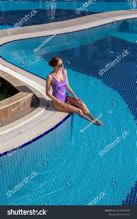 Elegant Sexy Woman White Bikini On Stock Photo 2176433647 Shutterstock