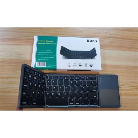 B033 Portable Mini Three Folding Bluetooth Keyboard Wireless Foldable