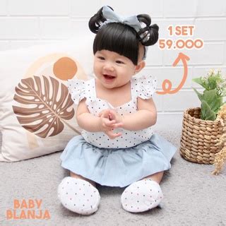 Jual Baju Bayi Perempuan 6 12 Bulan Leora Set Indonesia Shopee Indonesia