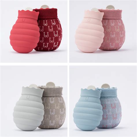 Creative Mini Silicone Microwave Heating Hot Water Bag With Knit Cover Warm Hand Bag Water