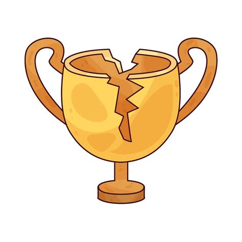 illustration  broken trophy  vector art  vecteezy