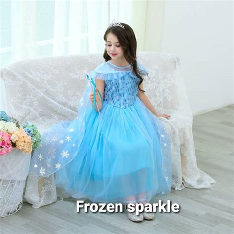 Jual FROZEN SPARKLE Kostum Anak Princess Elsa Frozen BAJU ANAK