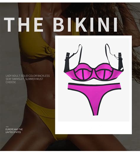 Hot Sale Sexy Neoprene Women Colorful Beach Wear Two Piece Bikini Swimwear Swimwear And Two