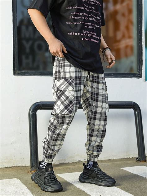 Manfinity Hypemode Pantalones De Carga De Hombre Con Estampado De