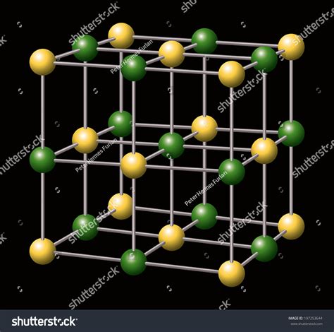 Sodium Chloride - Nacl - Salt - Sodium And Chloride Ions A Forming The Three-Dimensional Cubic ...