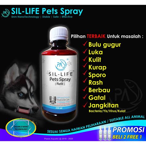 Pa Sil Life Pets Spray Refill 250ml 50ppm Cat Dog Rabbit Sporo Fungus
