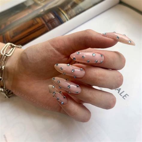 Elegant Wedding Nails Nude Gold Pink And Sparkly Designs For The Bride