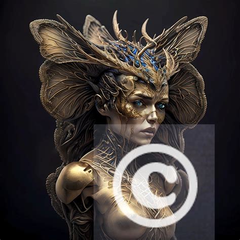 Cyborg Fairy Nude Adults Anime Fantasy Wall Art Mural Art Png Artwork Textile