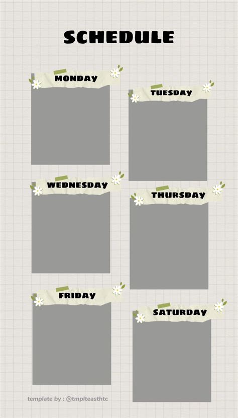 Aesthetic Schedule Template Portal Tutorials