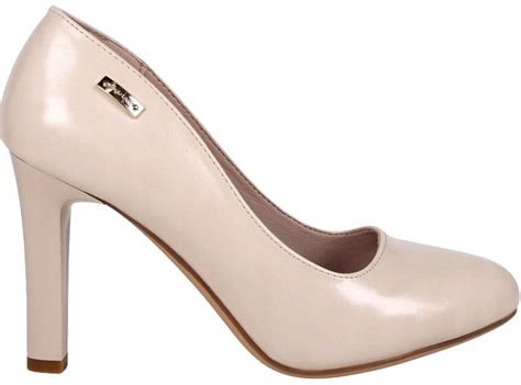 BEŻOWE NUDE CZÓŁENKA NA SŁUPKU OBCASIE WYGODNE STABILNE SZPILKI NA IMPREZE 196442679 ERLI pl