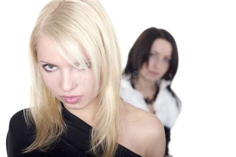 Blonde And Brunette Stock Photo Image Of Female Beauty