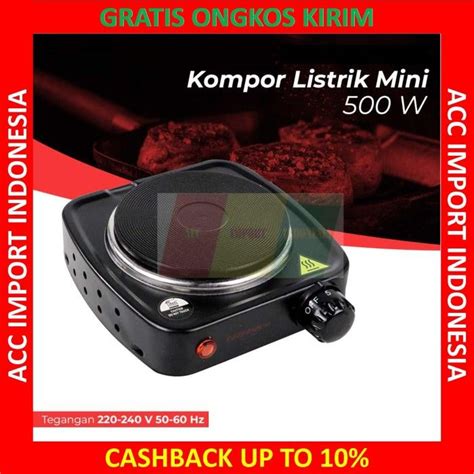 Kompor Listrik Mini Hot Plate Cooking W Portable Pemanas Minuman Hitam Lazada Indonesia