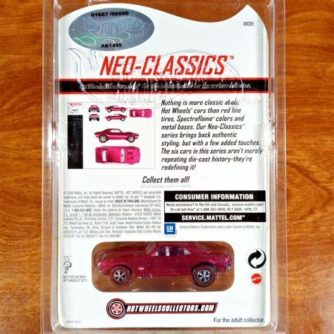 Hot Wheels RLC Neo Classics 67 Camaro 1687 6000 Magenta Series 9 Redline 2010 EBay