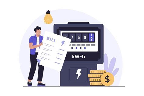 understanding  electricity bill  usage  vector art