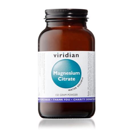 Viridian Magnesium Citrate Powder Bones Joints And Muscles Sleep And Relaxation Tiredness