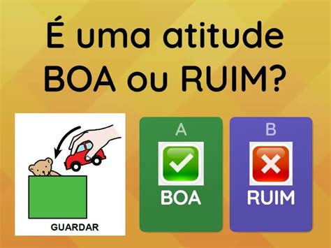 Atividades Sobre Atitudes Boas E Ruins