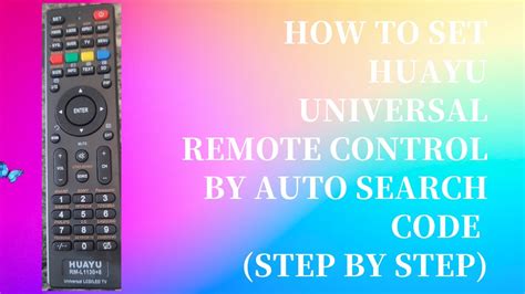 How to set HUAYU Universal Remote Control by Auto Search Code (Step by ...