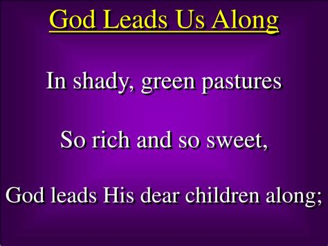 Ppt God Leads Us Along Powerpoint Presentation Free Download Id