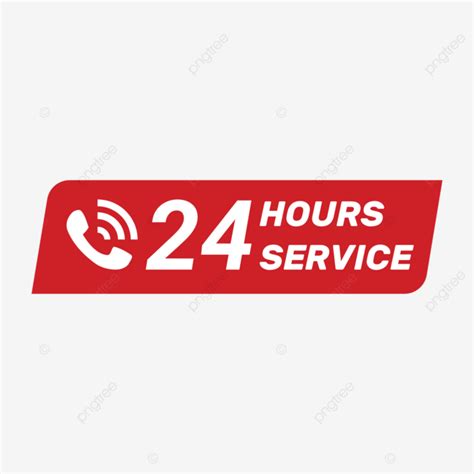 24 Hours Service 24 Hour Service Hotline Png And Vector With