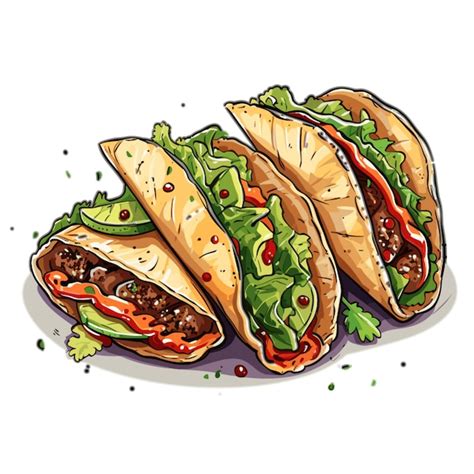 Premium Vector Tacos Vector On White Background