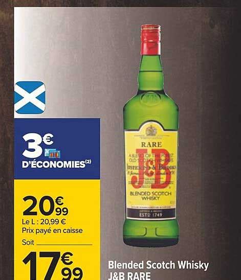 Offre Blended Scotch Whisky J B Rare Chez Carrefour