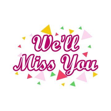 Purple Glitter We Will Miss You Banner - Farewell Banner - Graduation ...